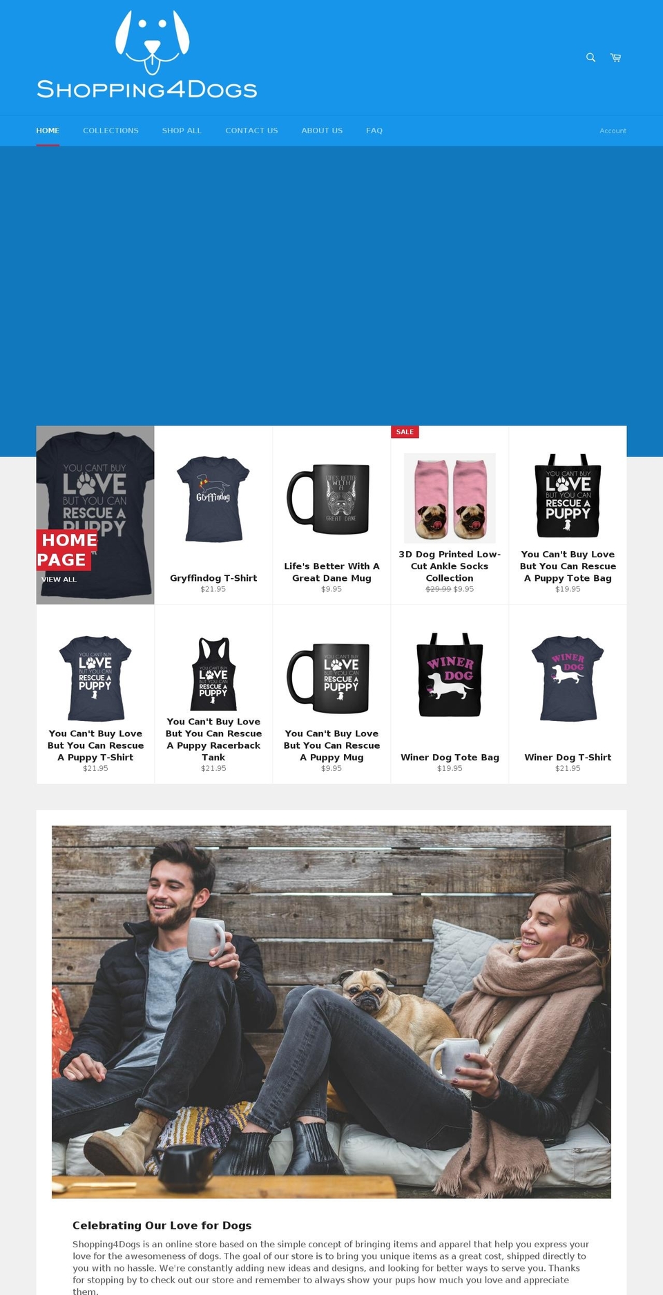 shopping4dogs.com — Shopify storefront screenshot