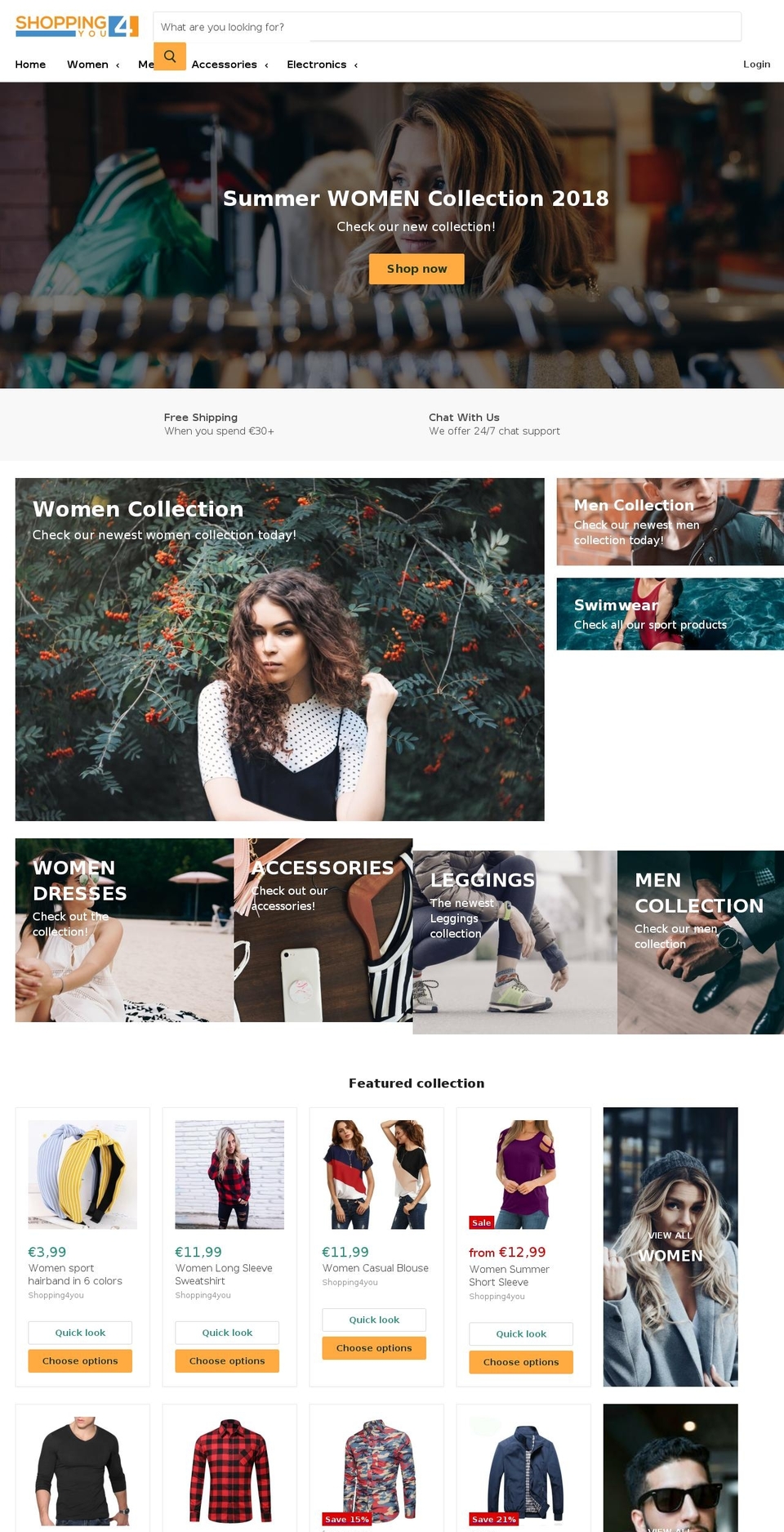shopping4you.nl shopify website screenshot