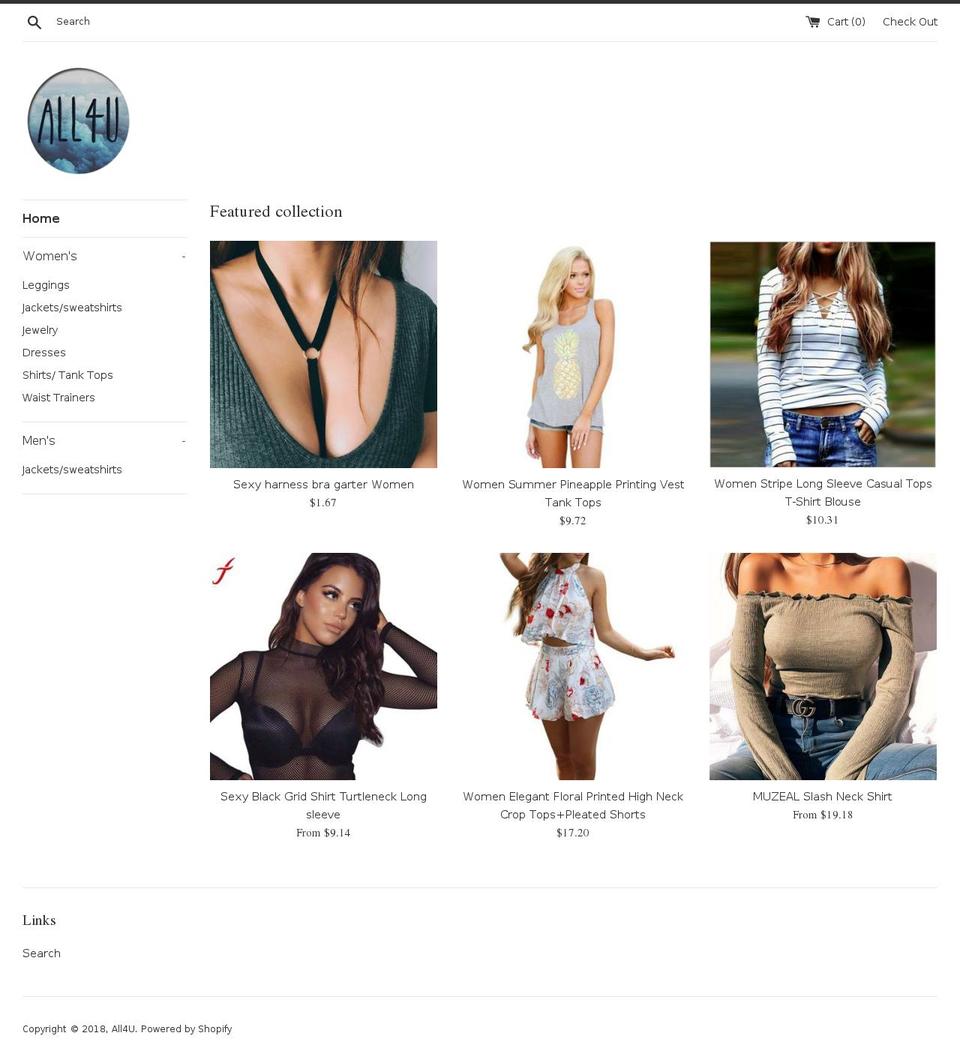 shoppingall4u.com — Shopify storefront screenshot