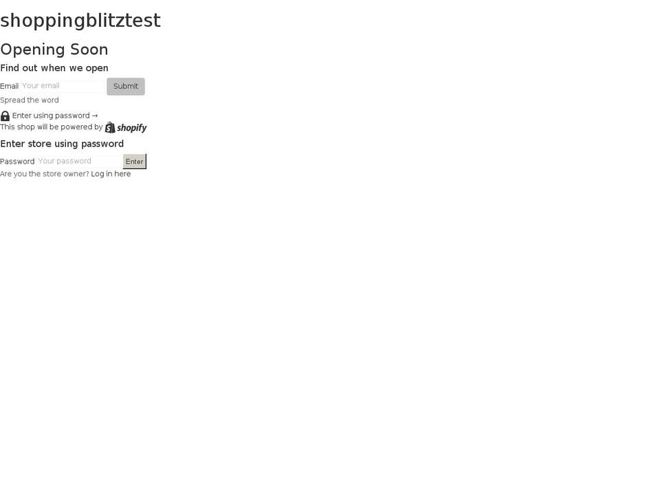 shoppingblitztest.myshopify.com — Shopify storefront screenshot