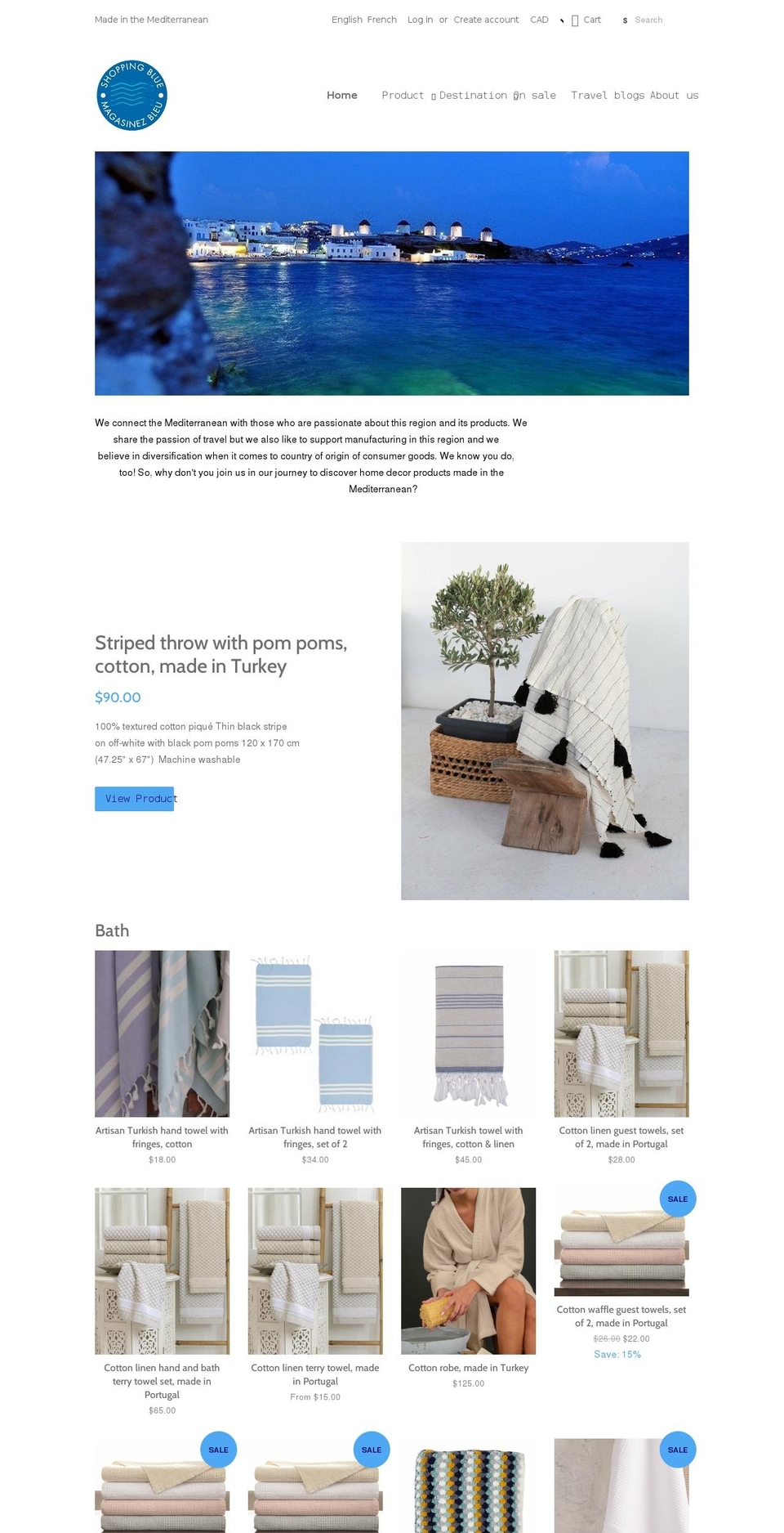 shoppingblue.net shopify website screenshot