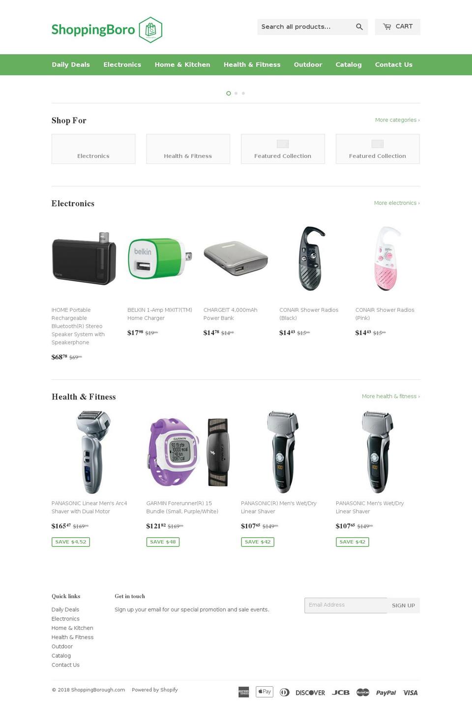 shoppingborough.com shopify website screenshot