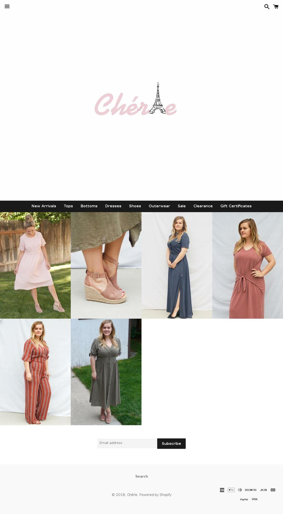 shoppingcherie.com — Shopify storefront screenshot