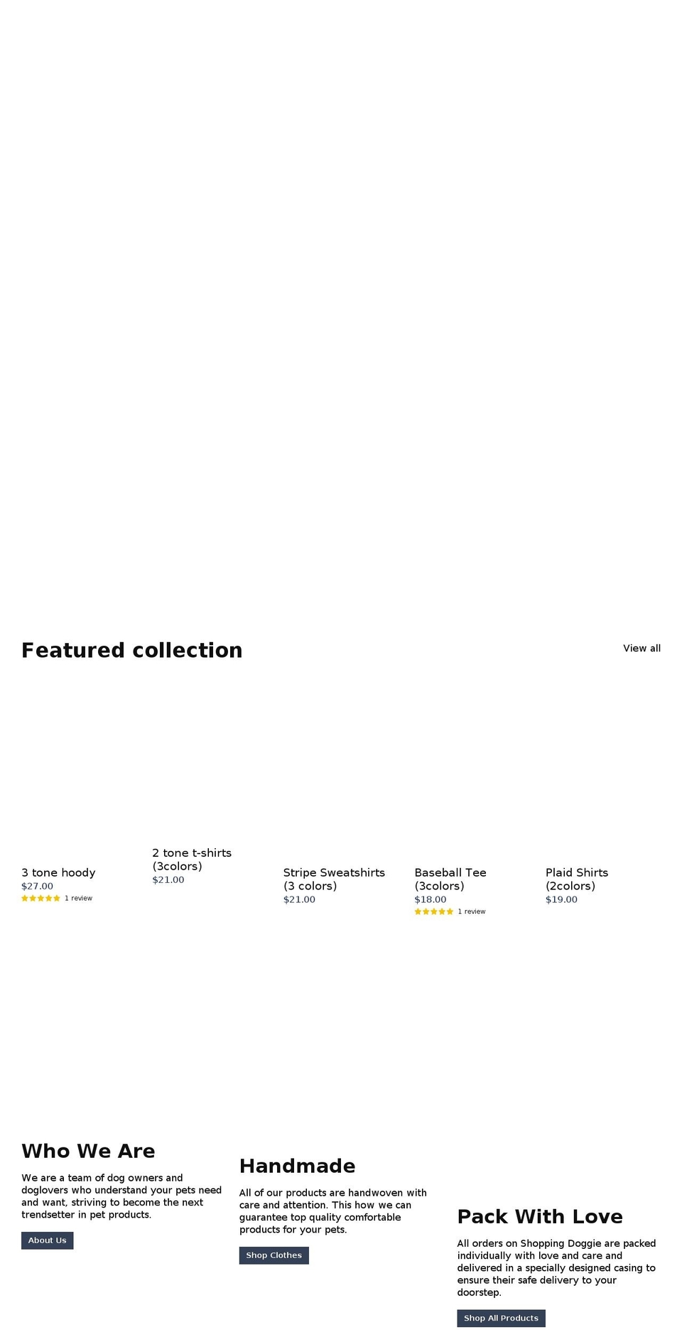 shoppingdoggie.com — Shopify storefront screenshot