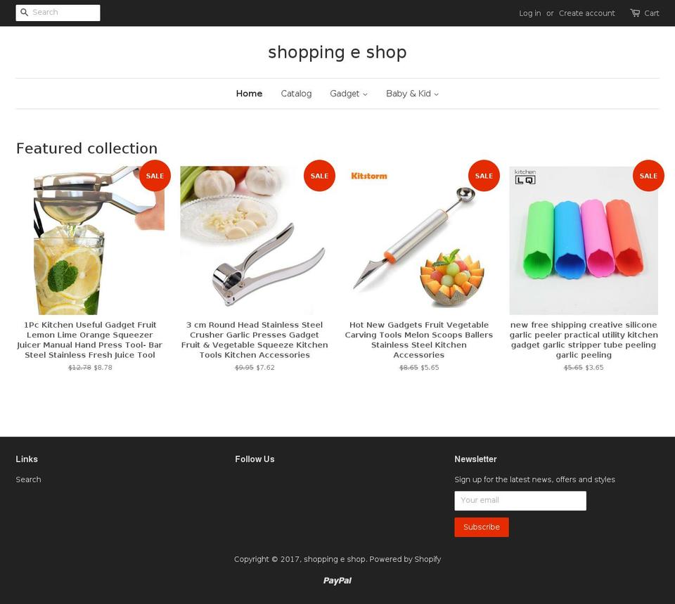 shoppingeshop.com shopify website screenshot