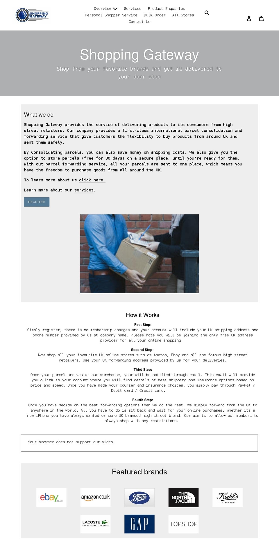 shoppinggateway.co.uk shopify website screenshot