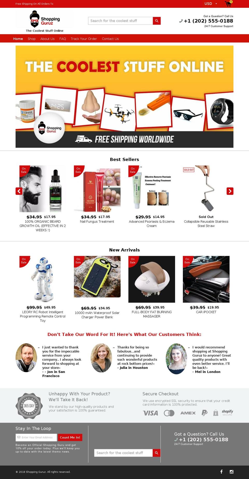 shoppingguruz.com — Shopify storefront screenshot