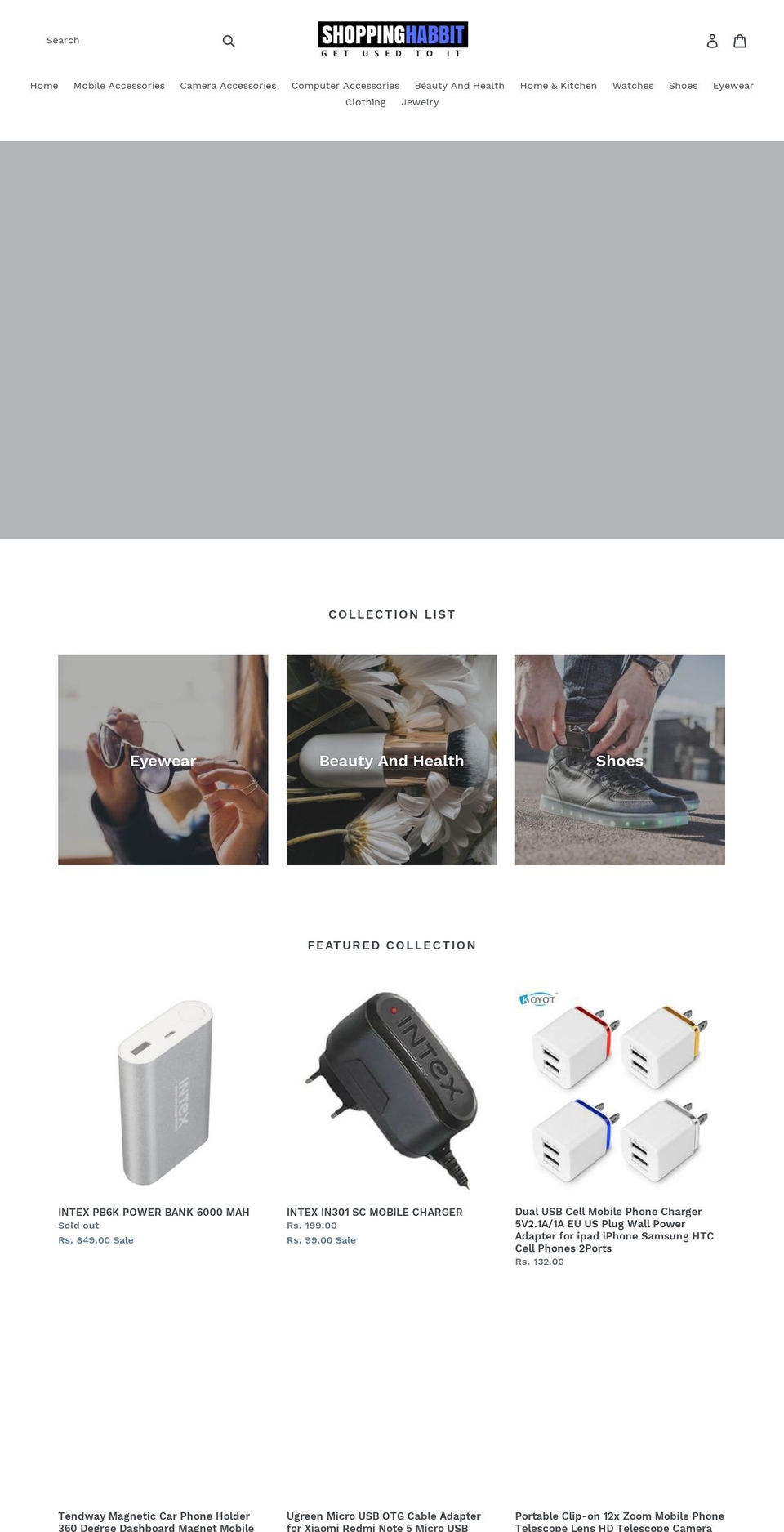 shoppinghabbit.com shopify website screenshot