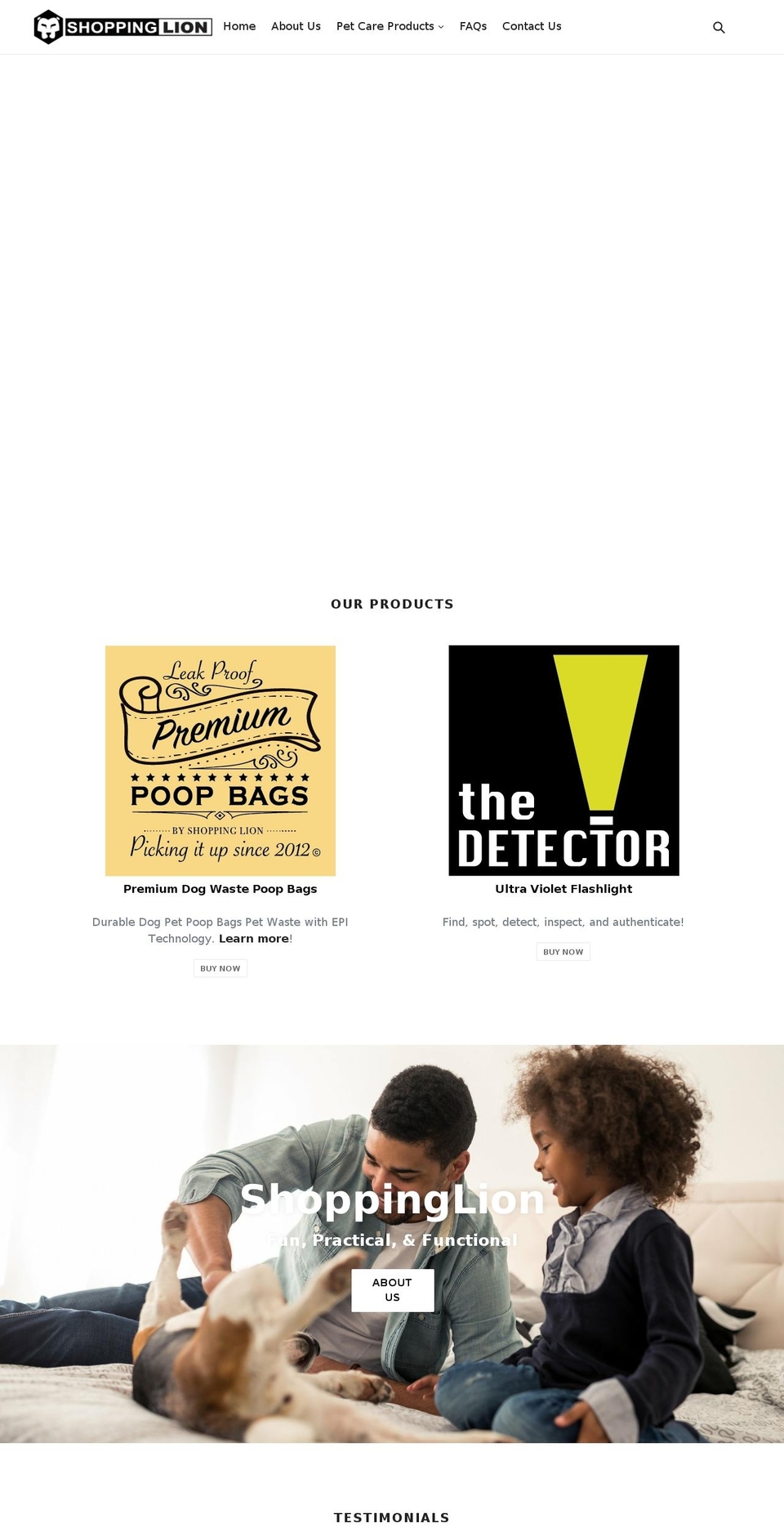 shoppinglion.com — Shopify storefront screenshot