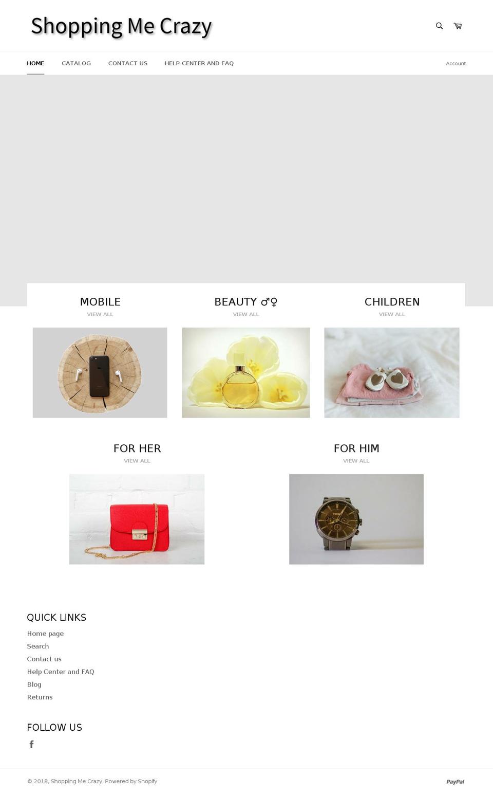 shoppingmecrazy.com — Shopify storefront screenshot