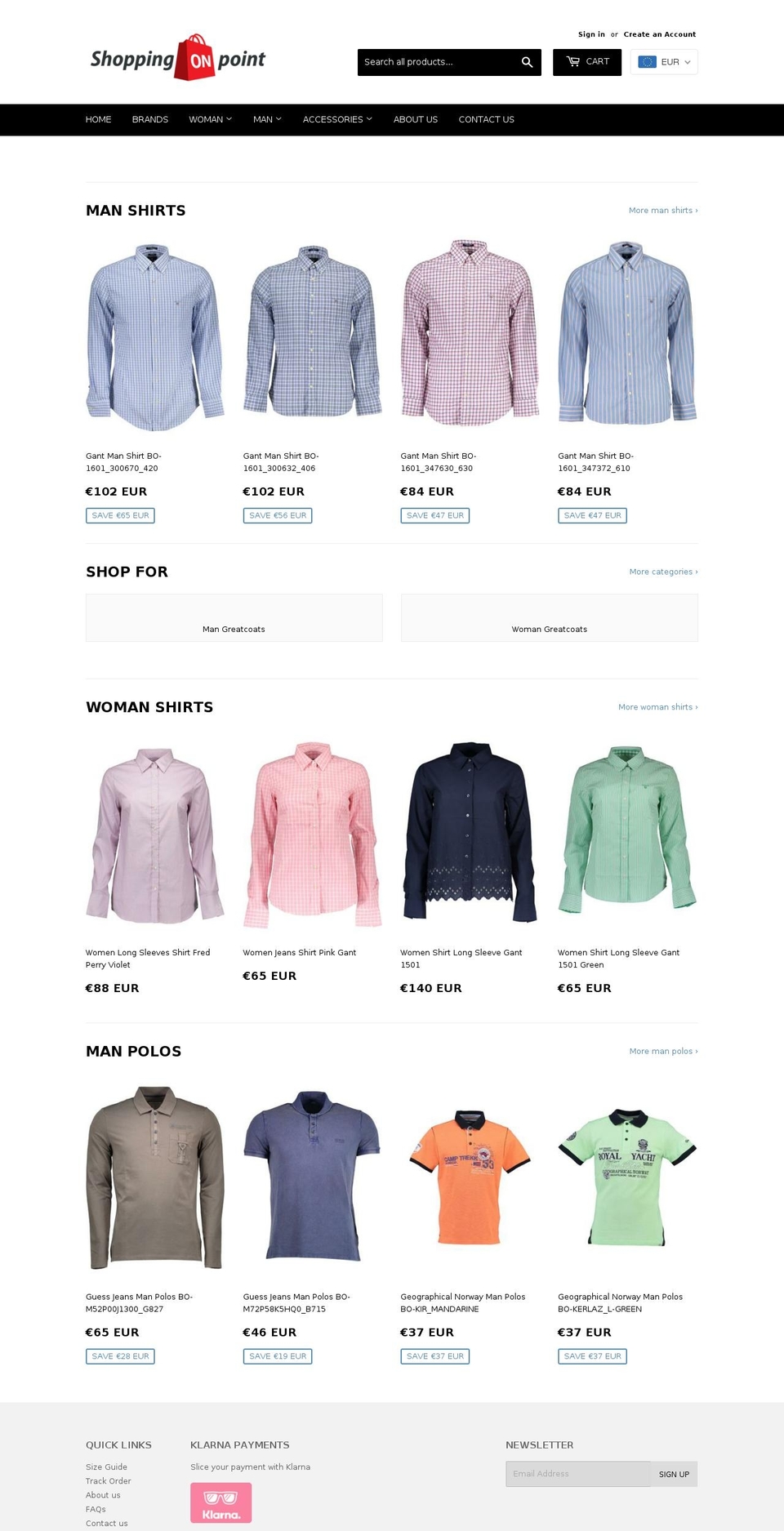 shoppingonpoint.com — Shopify storefront screenshot