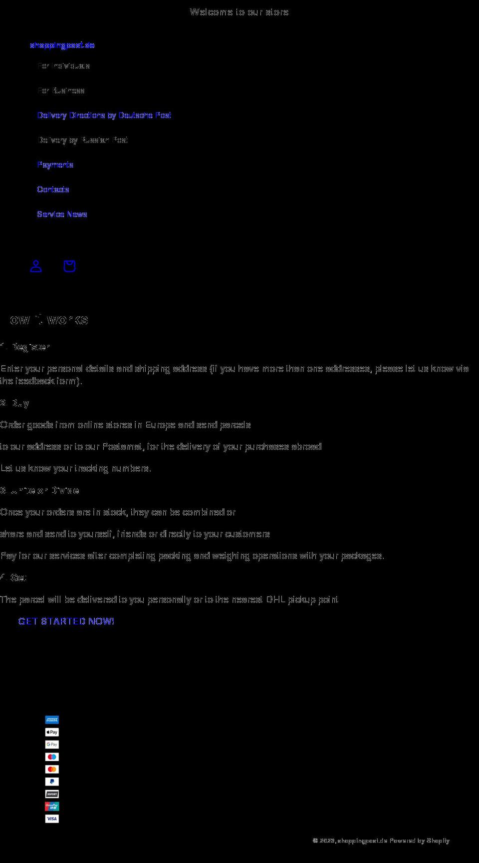 shoppingpost.de shopify website screenshot