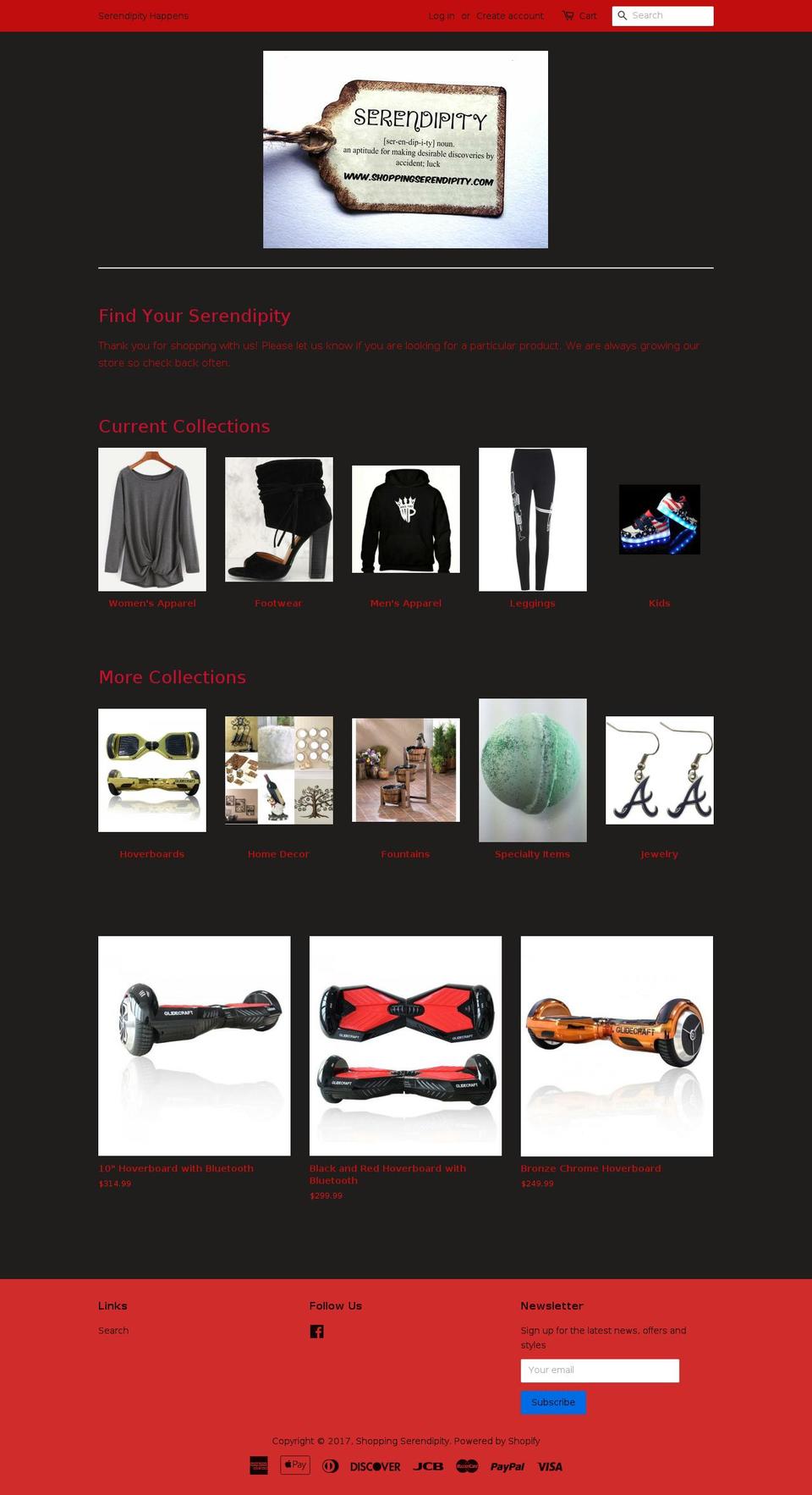 shoppingserendipity.com shopify website screenshot