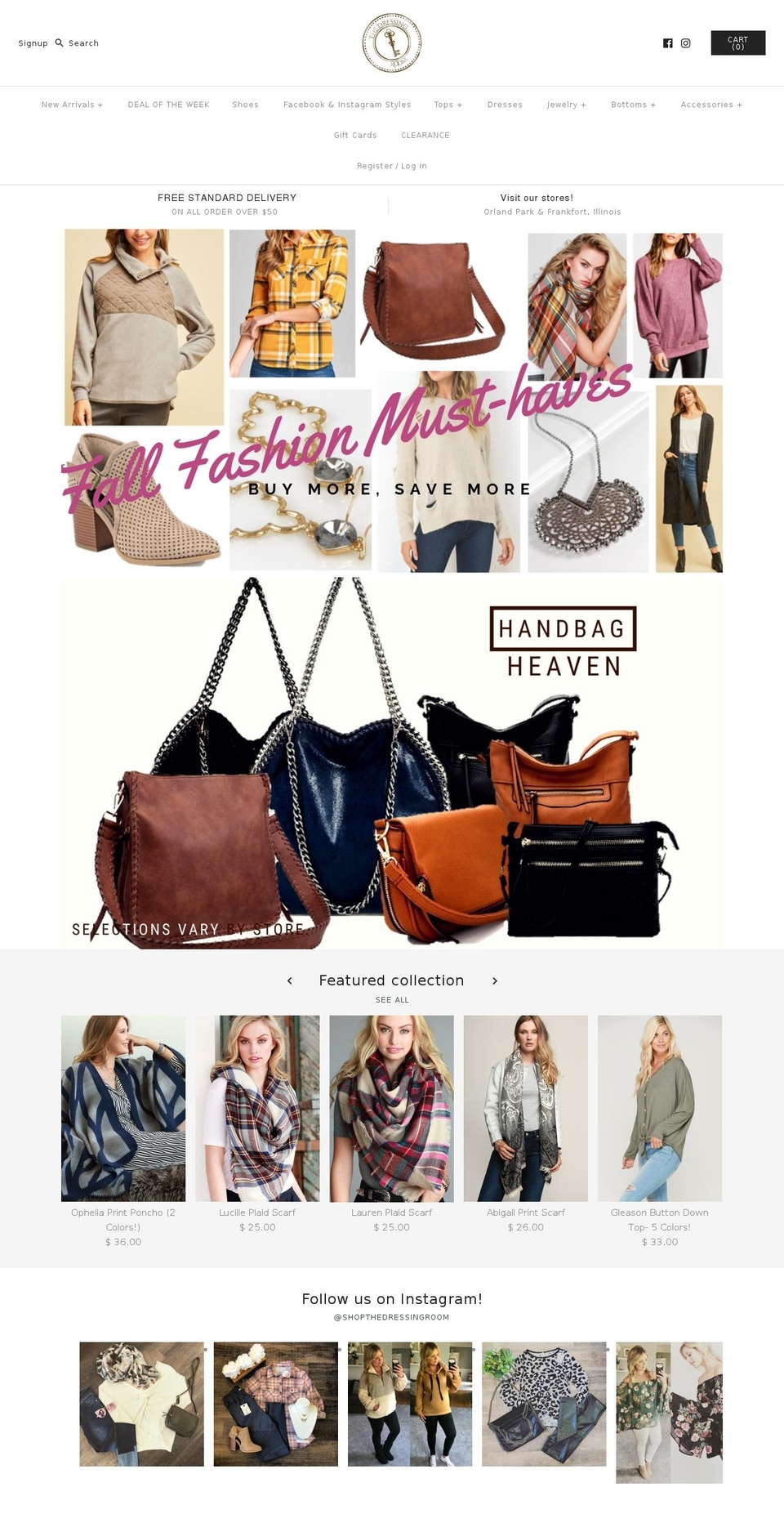shoppingthedressingroom.com — Shopify storefront screenshot