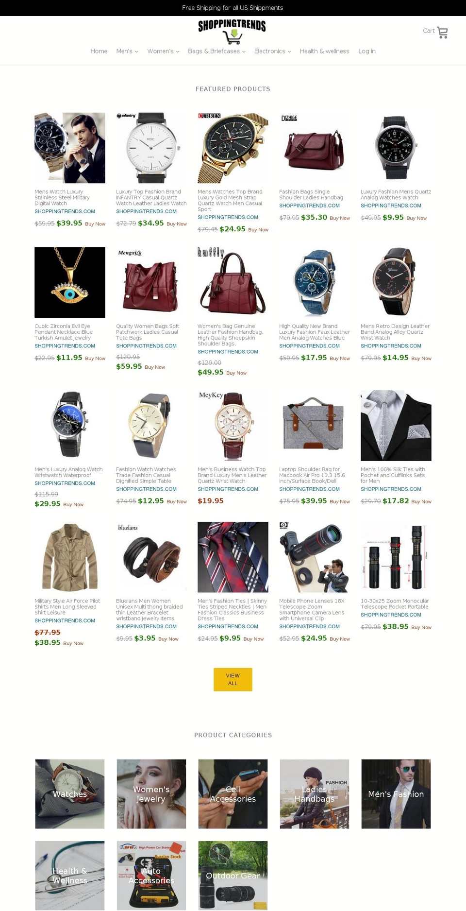shoppingtrends.com shopify website screenshot