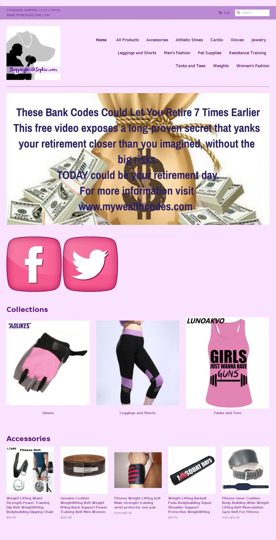 shoppingwithsophie.com shopify website screenshot