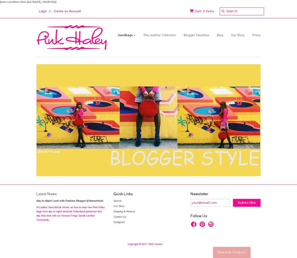 shoppinkcosmo.com shopify website screenshot