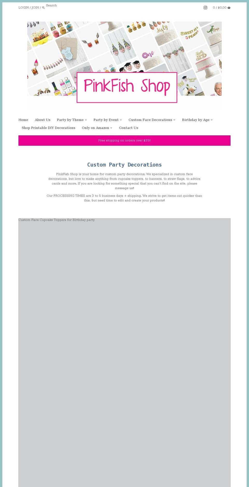 shoppinkfish.com shopify website screenshot