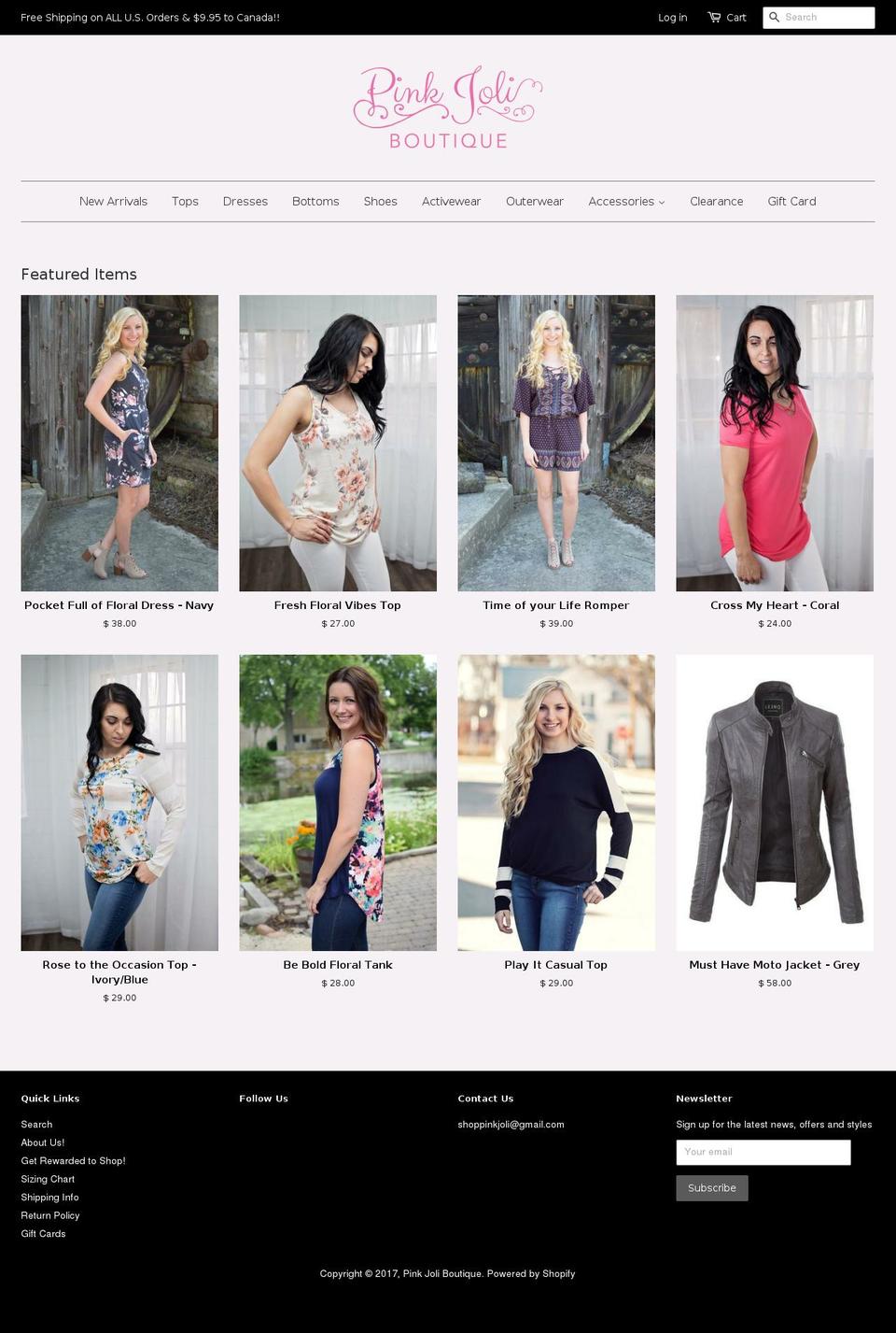 shoppinkjoli.com shopify website screenshot