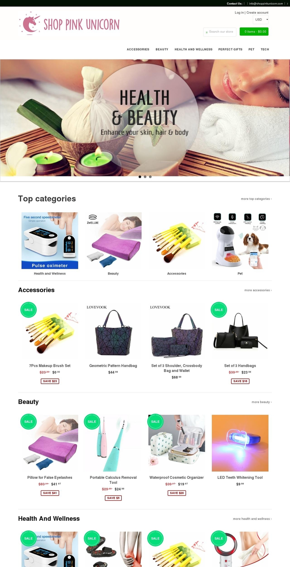 shoppinkunicorn.com shopify website screenshot