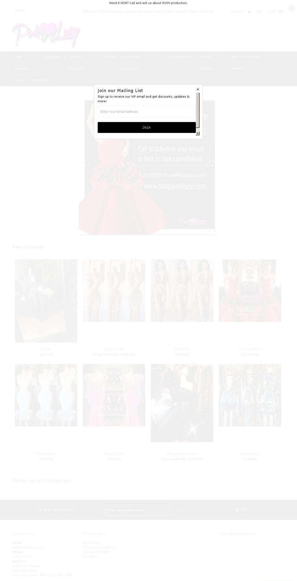 Pink Lucy - 2015 2.0 Shopify theme site example shoppinkyswear.com