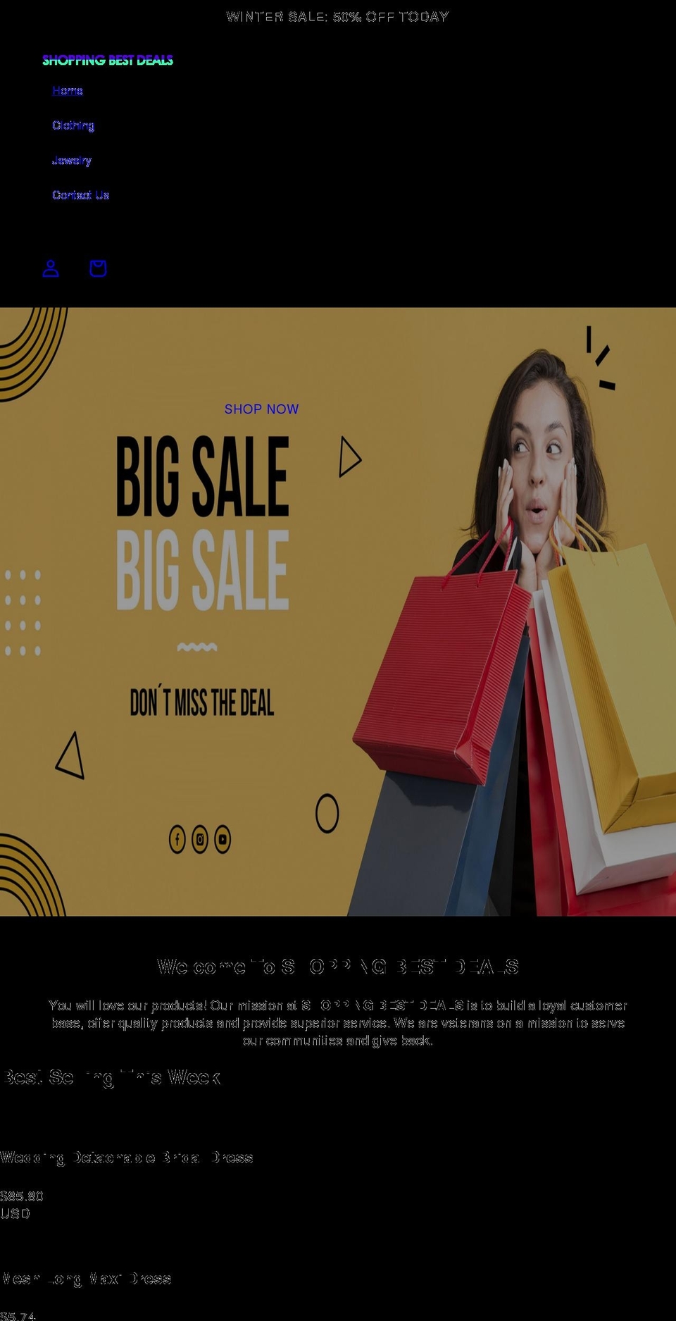 shoppinly.com shopify website screenshot
