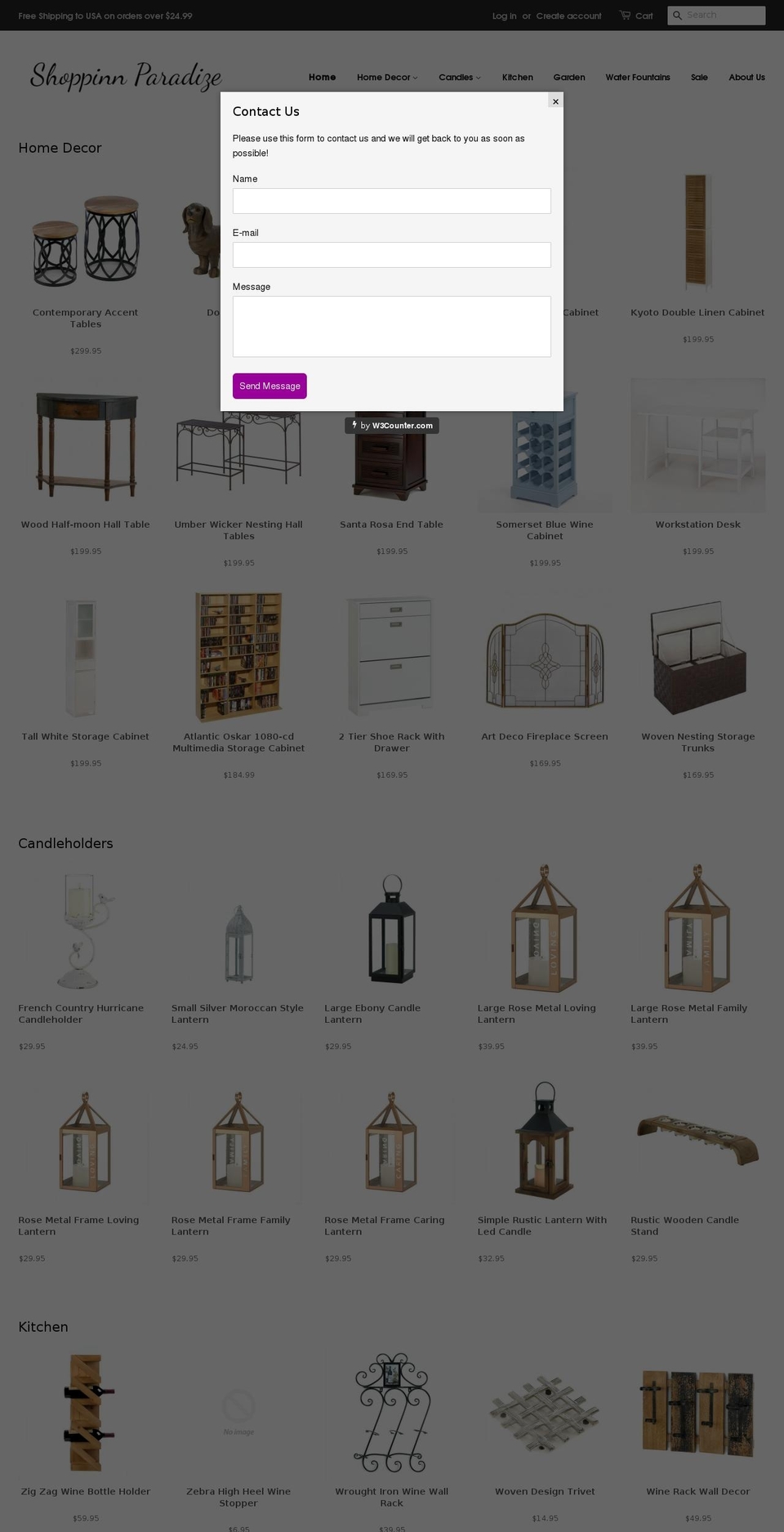 shoppinnparadize.com shopify website screenshot