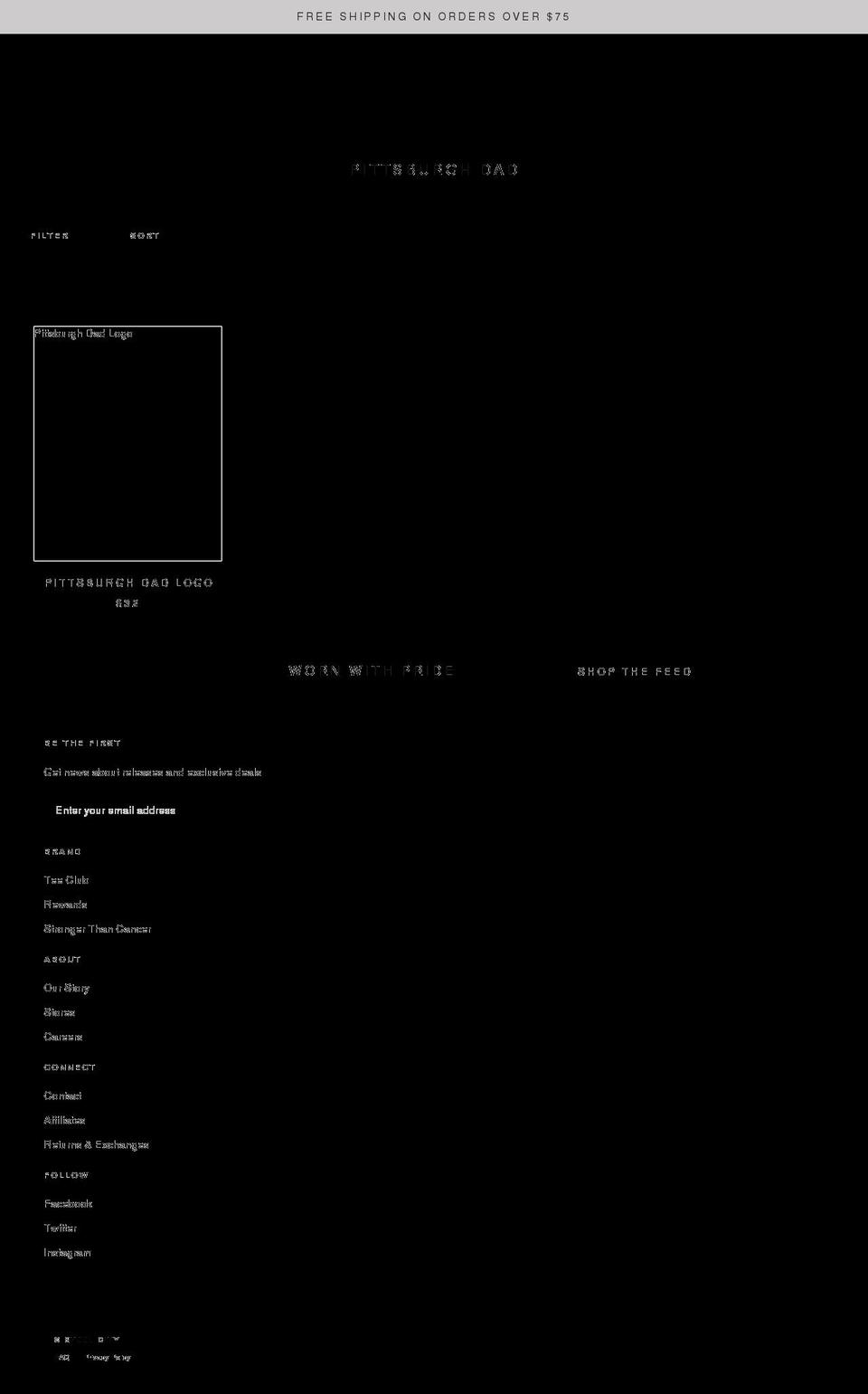 shoppittsburghdad.com — Shopify storefront screenshot