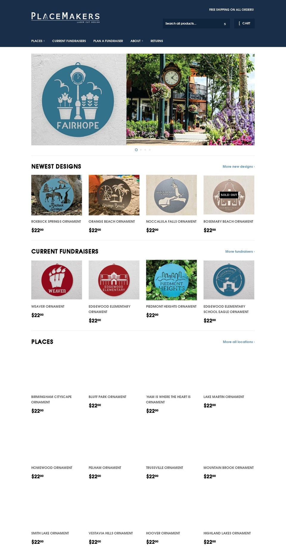 shopplacemakers.com shopify website screenshot
