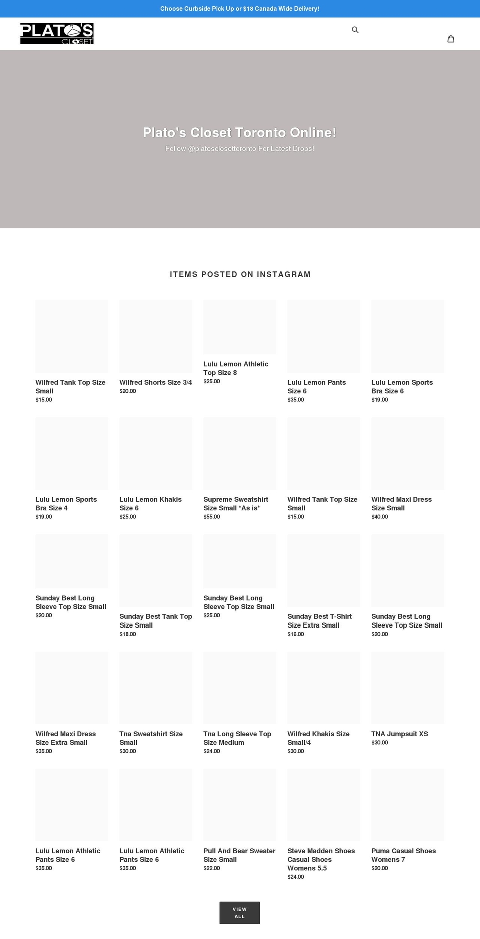 shopplatostoronto.com shopify website screenshot