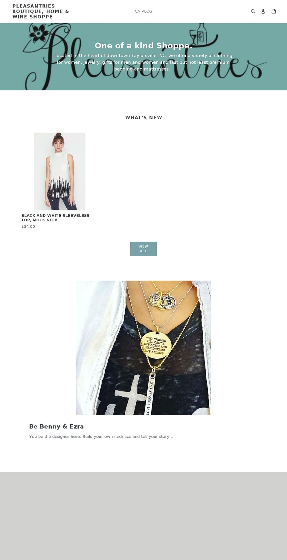 shoppleasantries.com — Shopify storefront screenshot