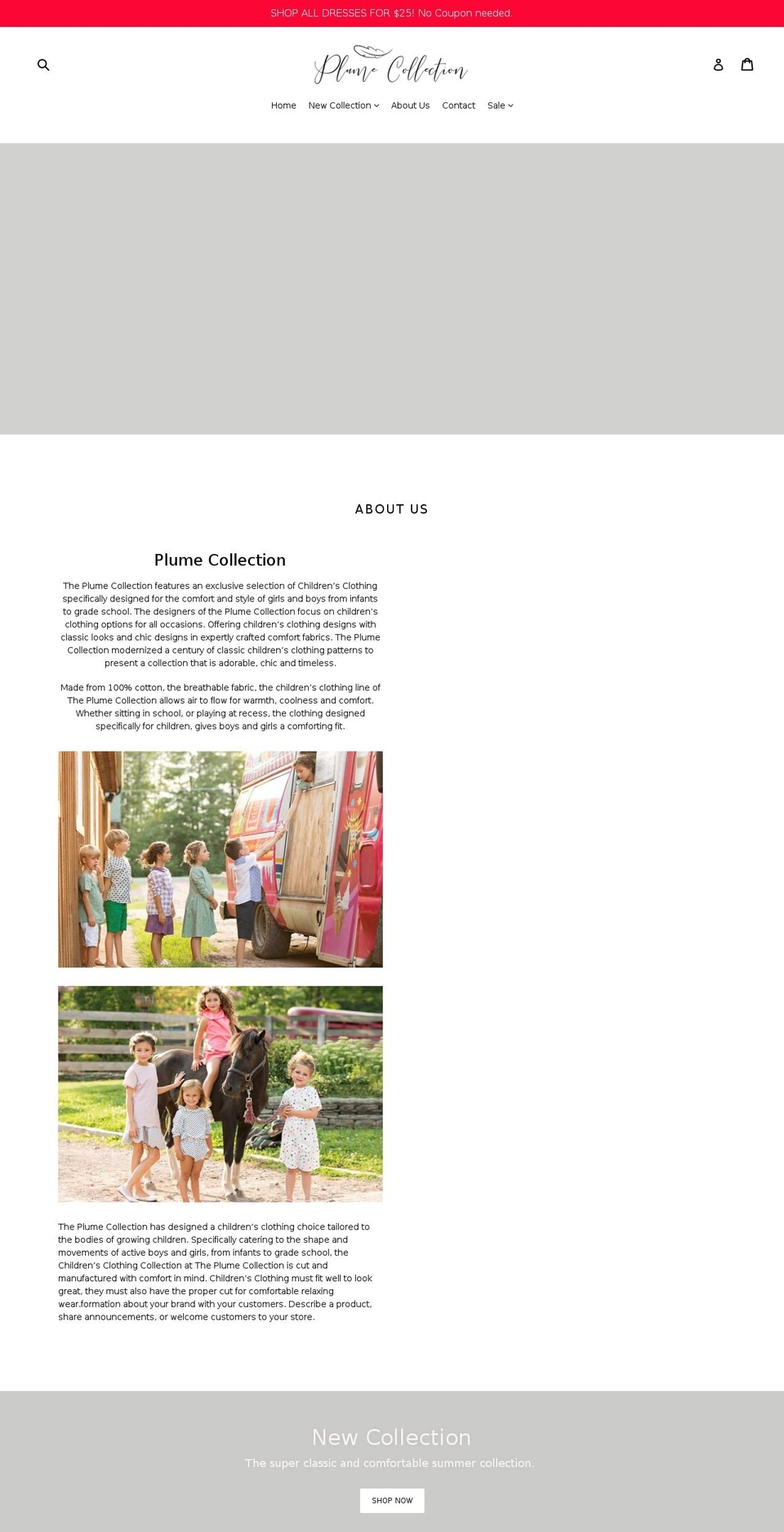 shopplumecollection.com — Shopify storefront screenshot
