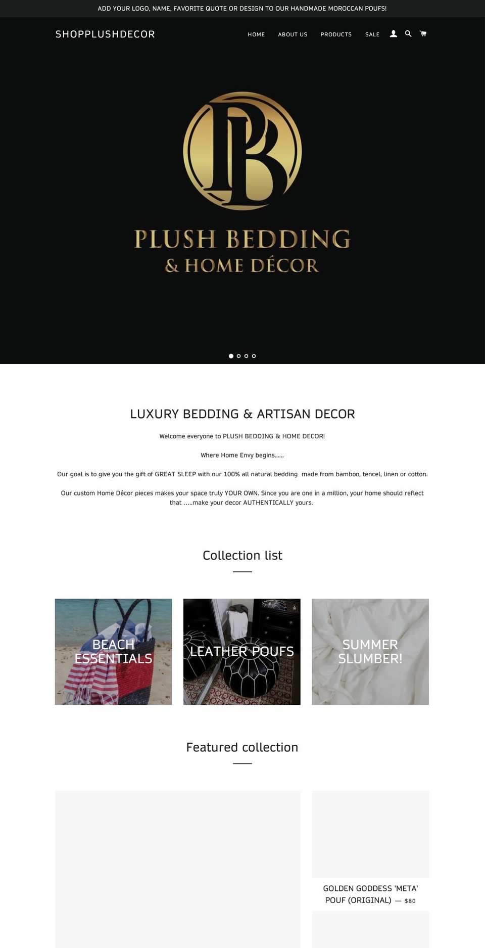 shopplushdecor.com — Shopify storefront screenshot