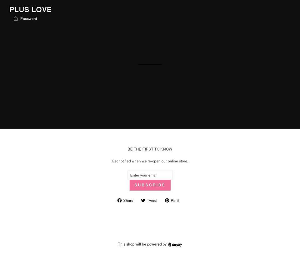 shoppluslove.com shopify website screenshot
