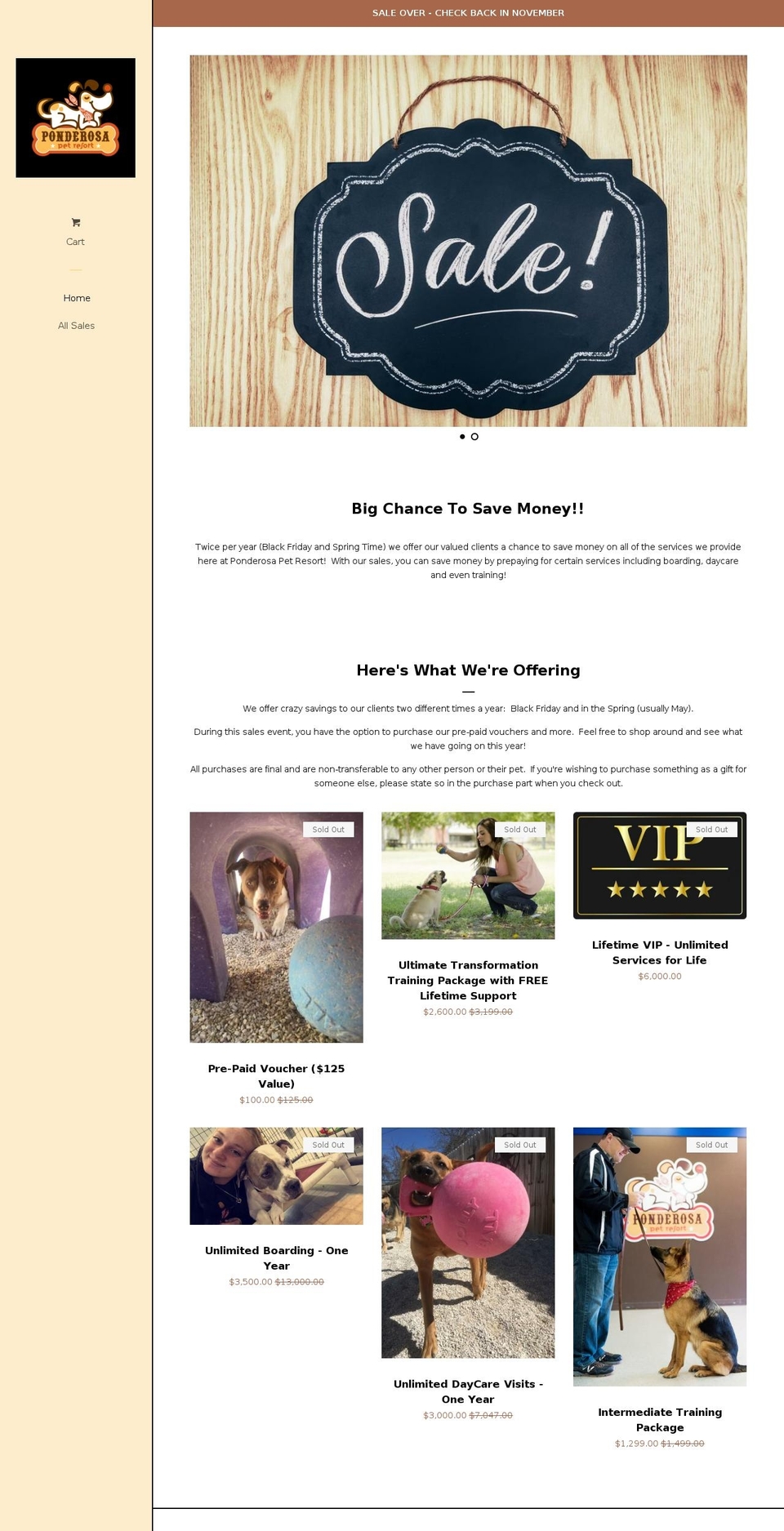 shopponderosa.com — Shopify storefront screenshot