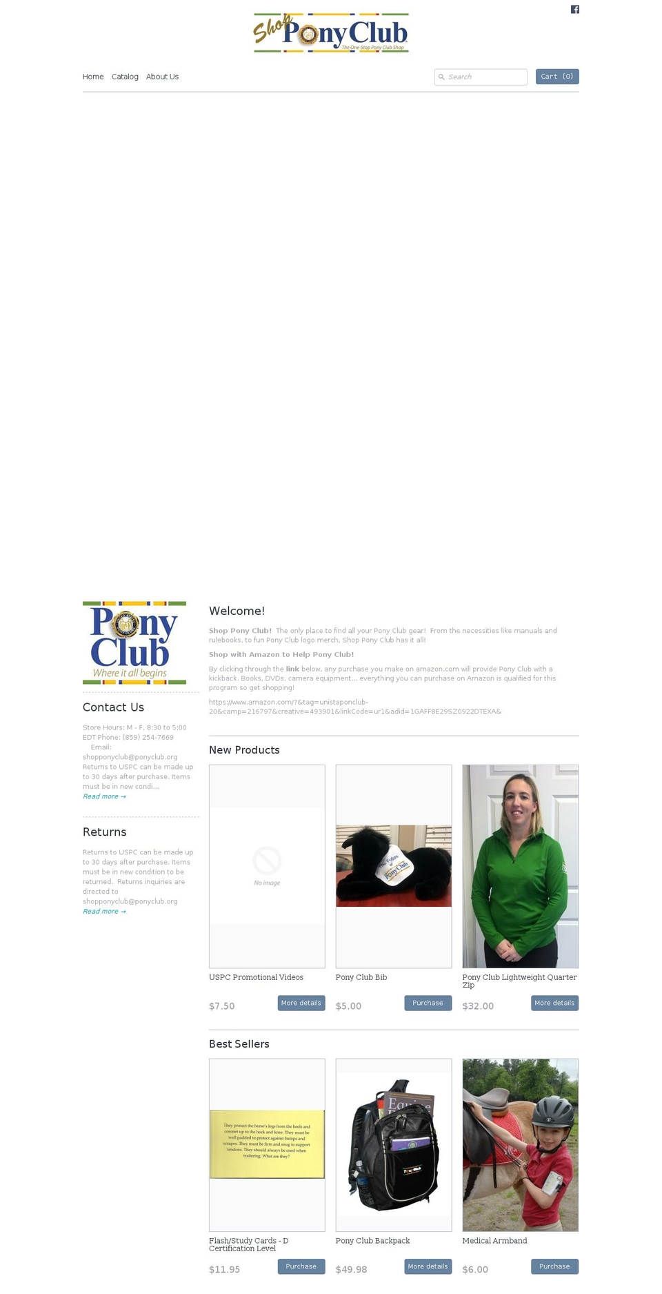 shopponyclub.org shopify website screenshot