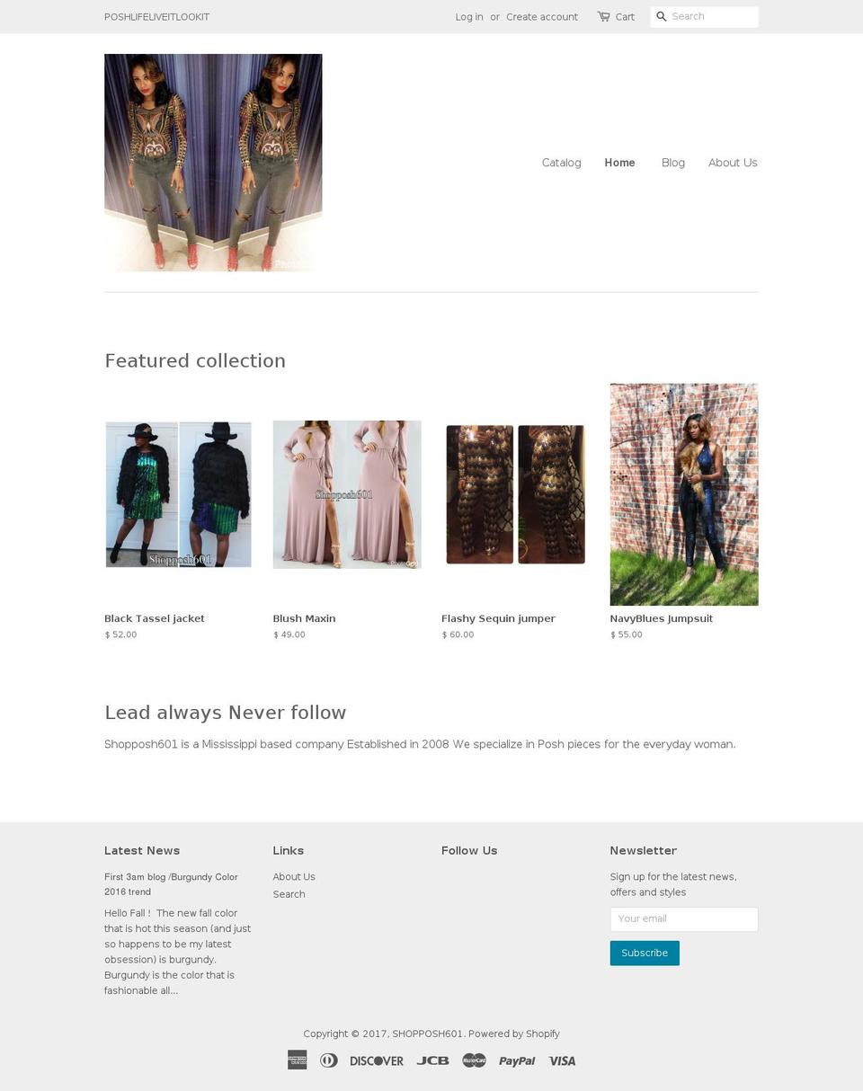shopposh601.com shopify website screenshot