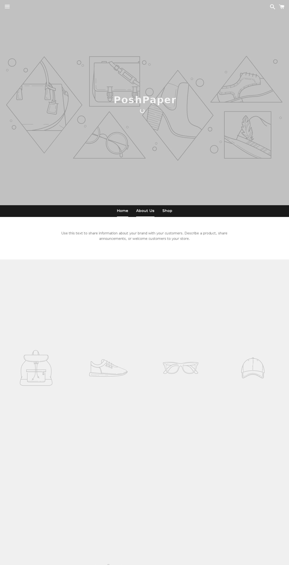 shopposhpaper.com shopify website screenshot