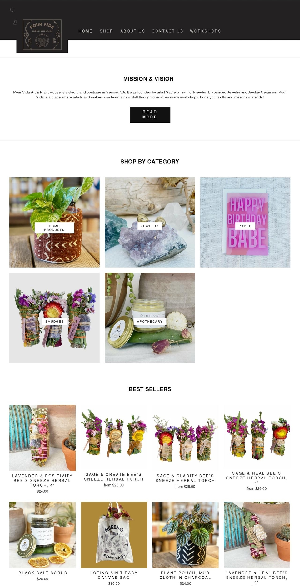 shoppourvida.com shopify website screenshot