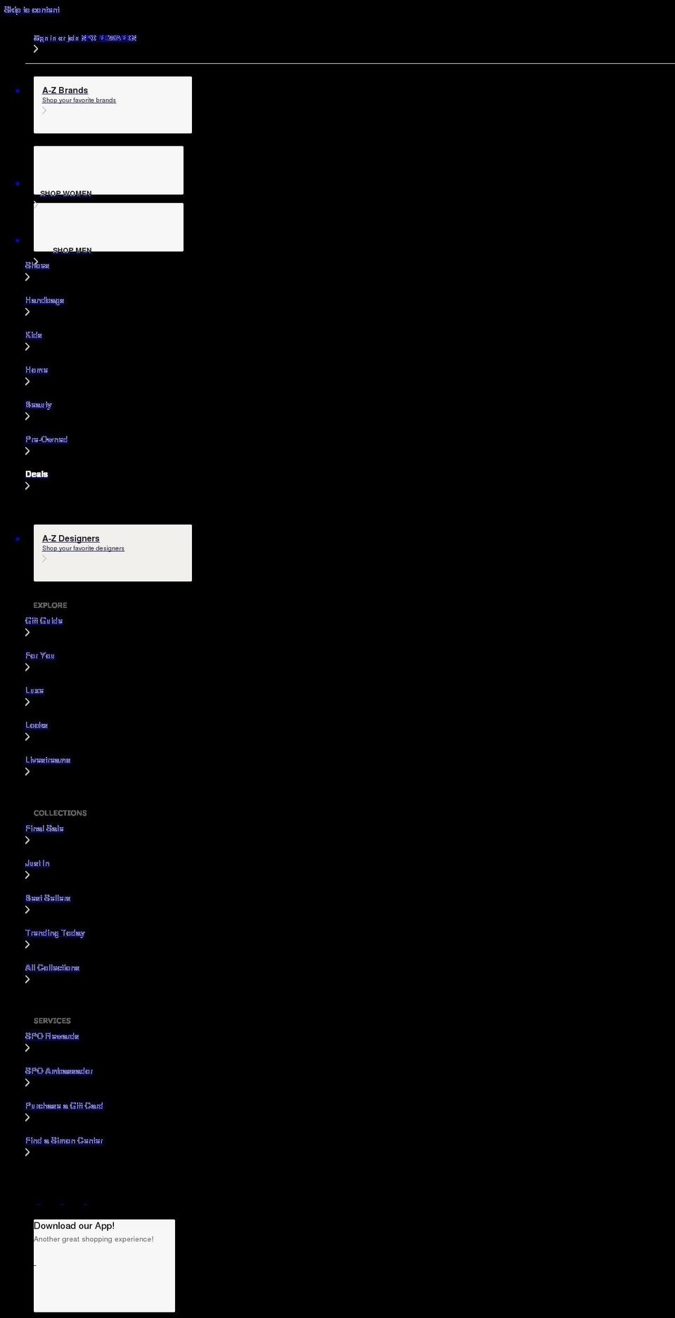 shoppremiumoutlets.com shopify website screenshot