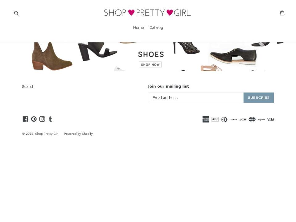 shopprettygirl.com shopify website screenshot