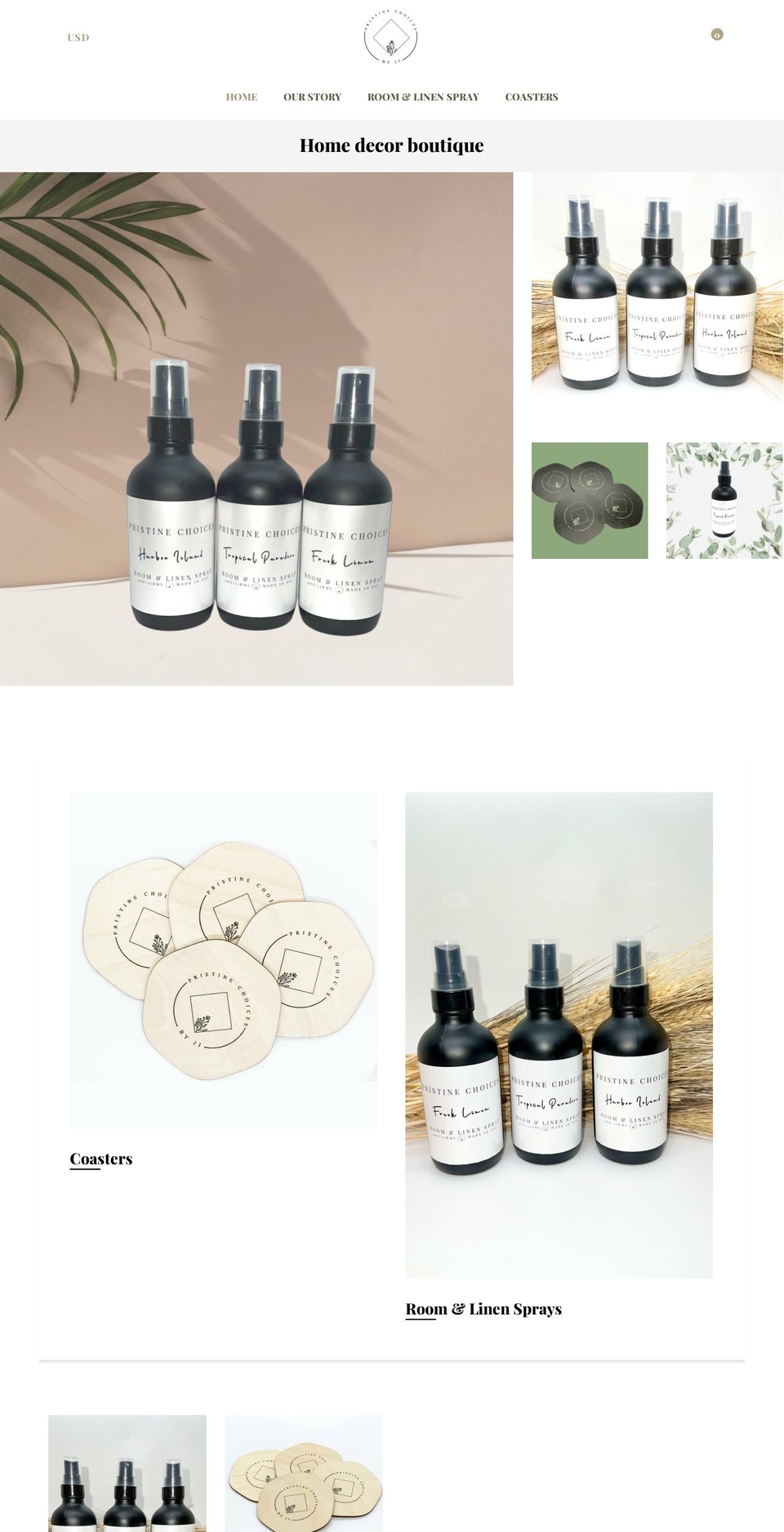 shoppristinechoices.com shopify website screenshot