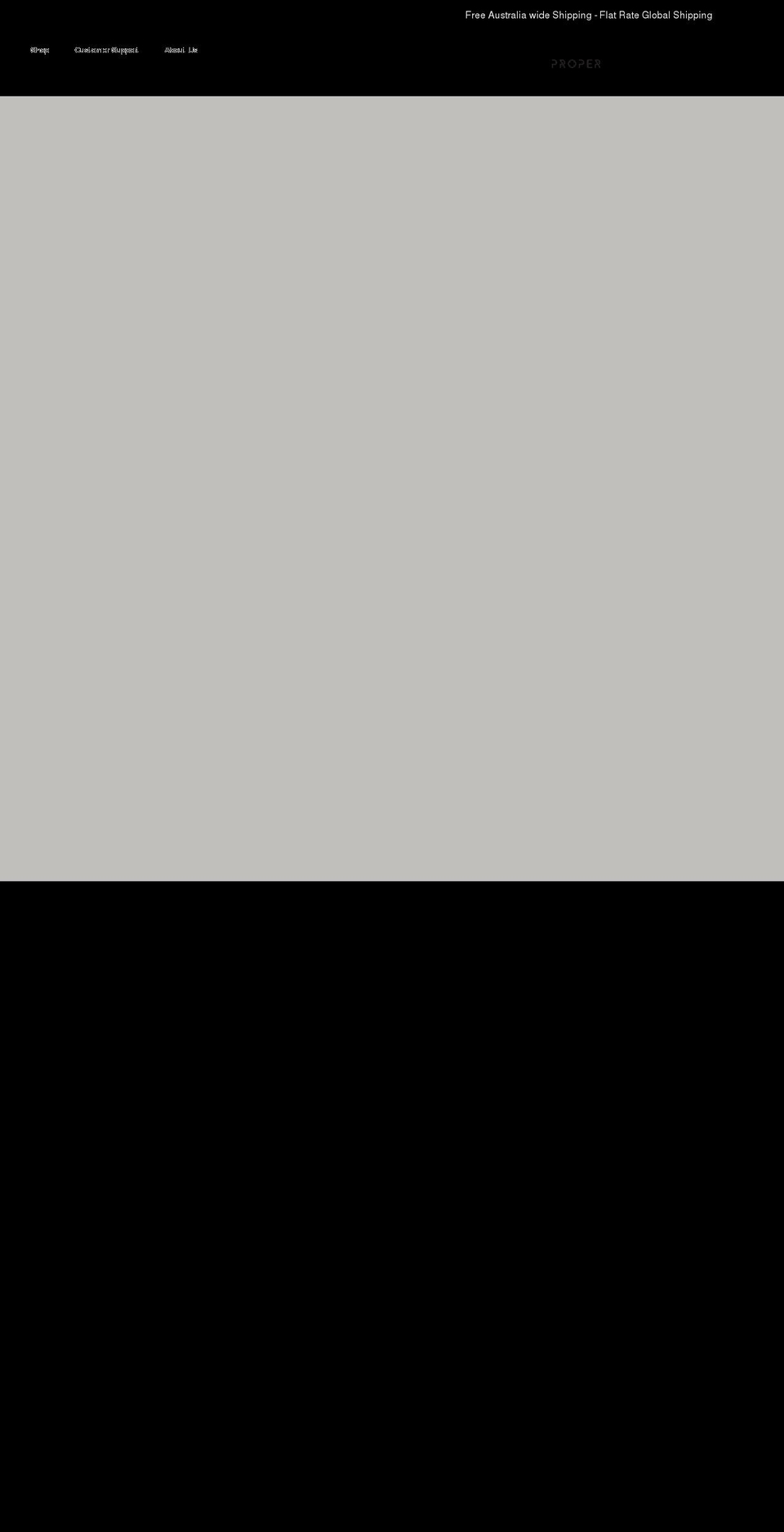 shopproper.com shopify website screenshot