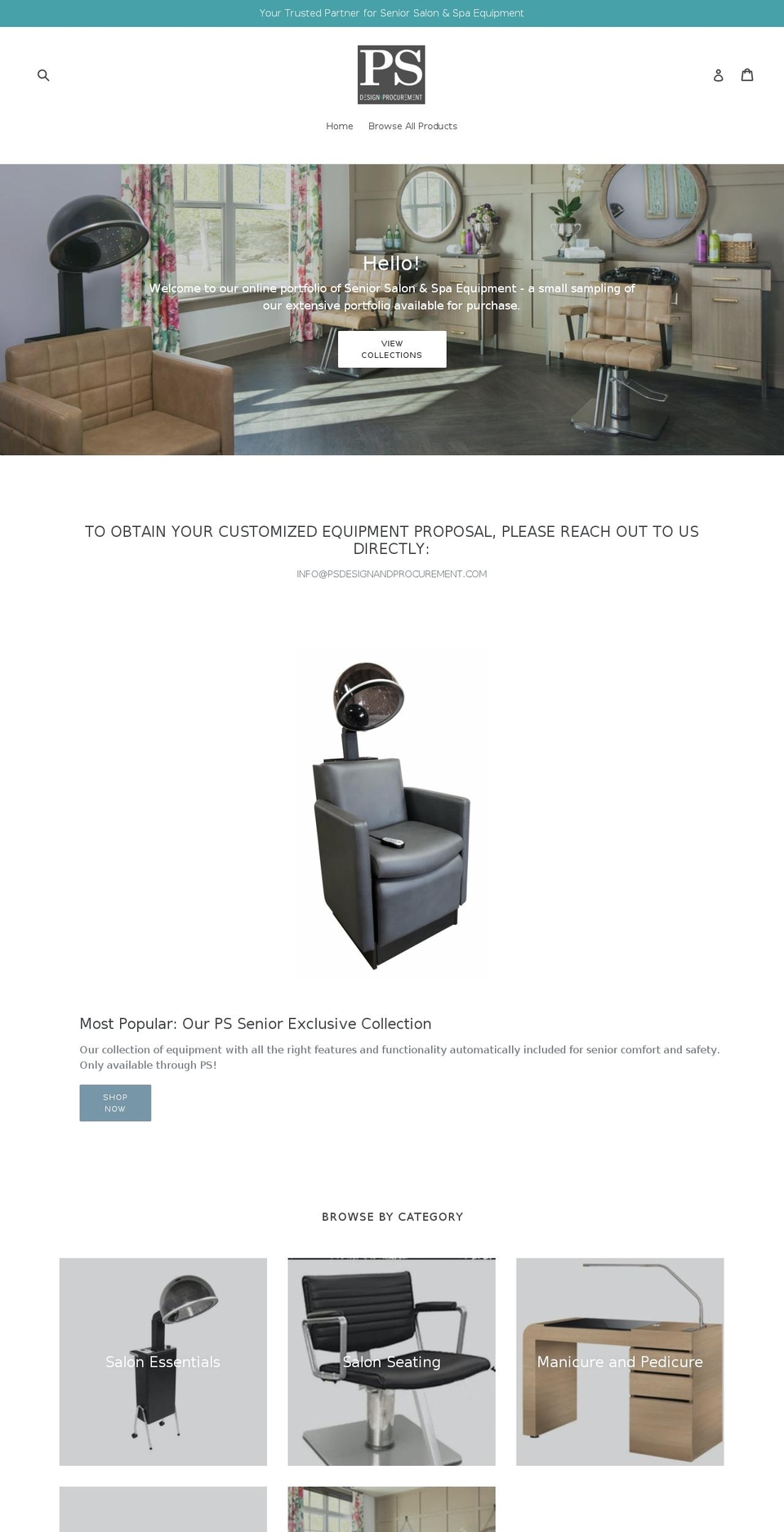 shoppsdesignandprocurement.com — Shopify storefront screenshot