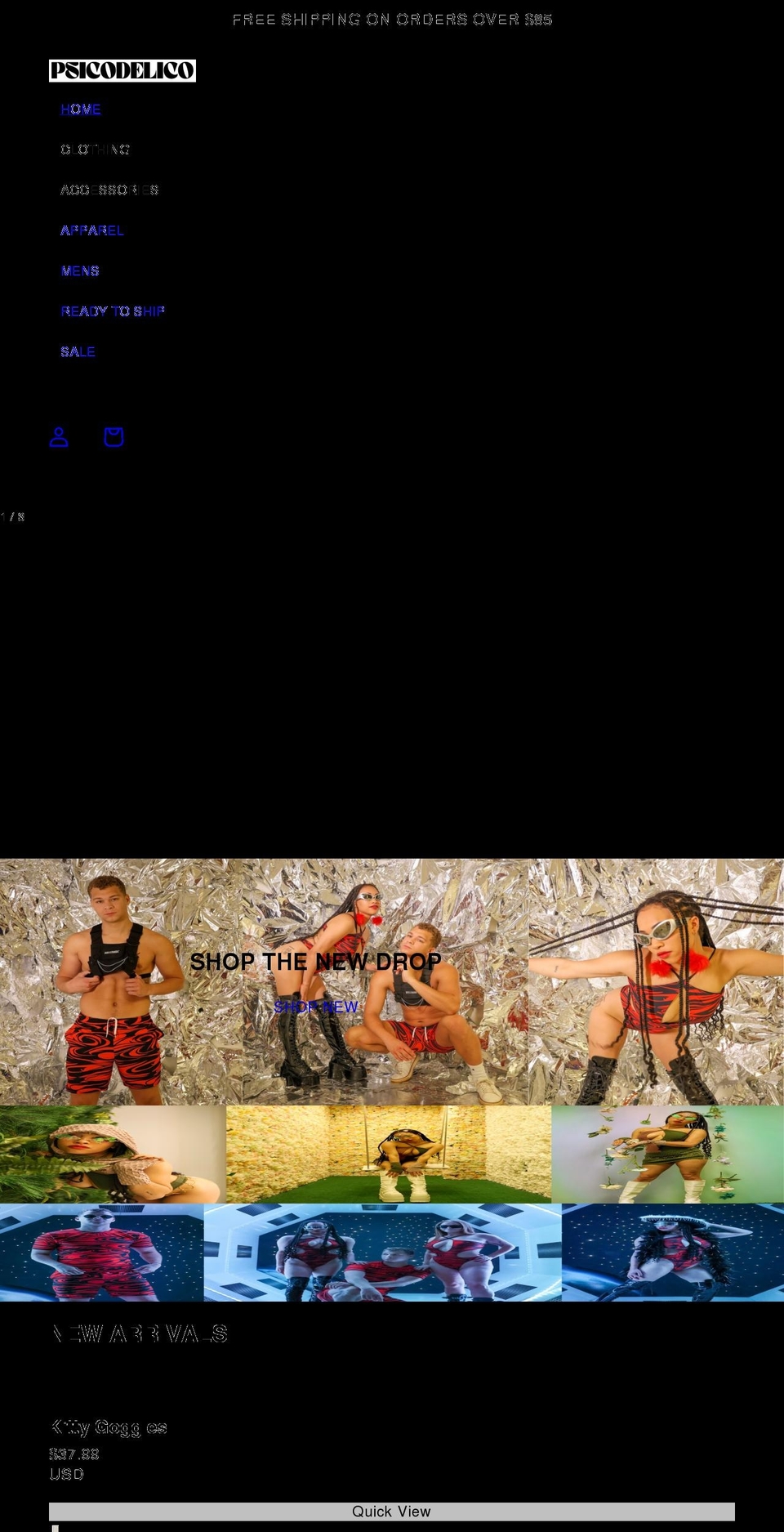 shoppsicodelico.com shopify website screenshot