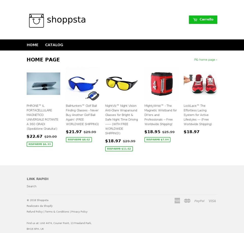 shoppsta.com — Shopify storefront screenshot