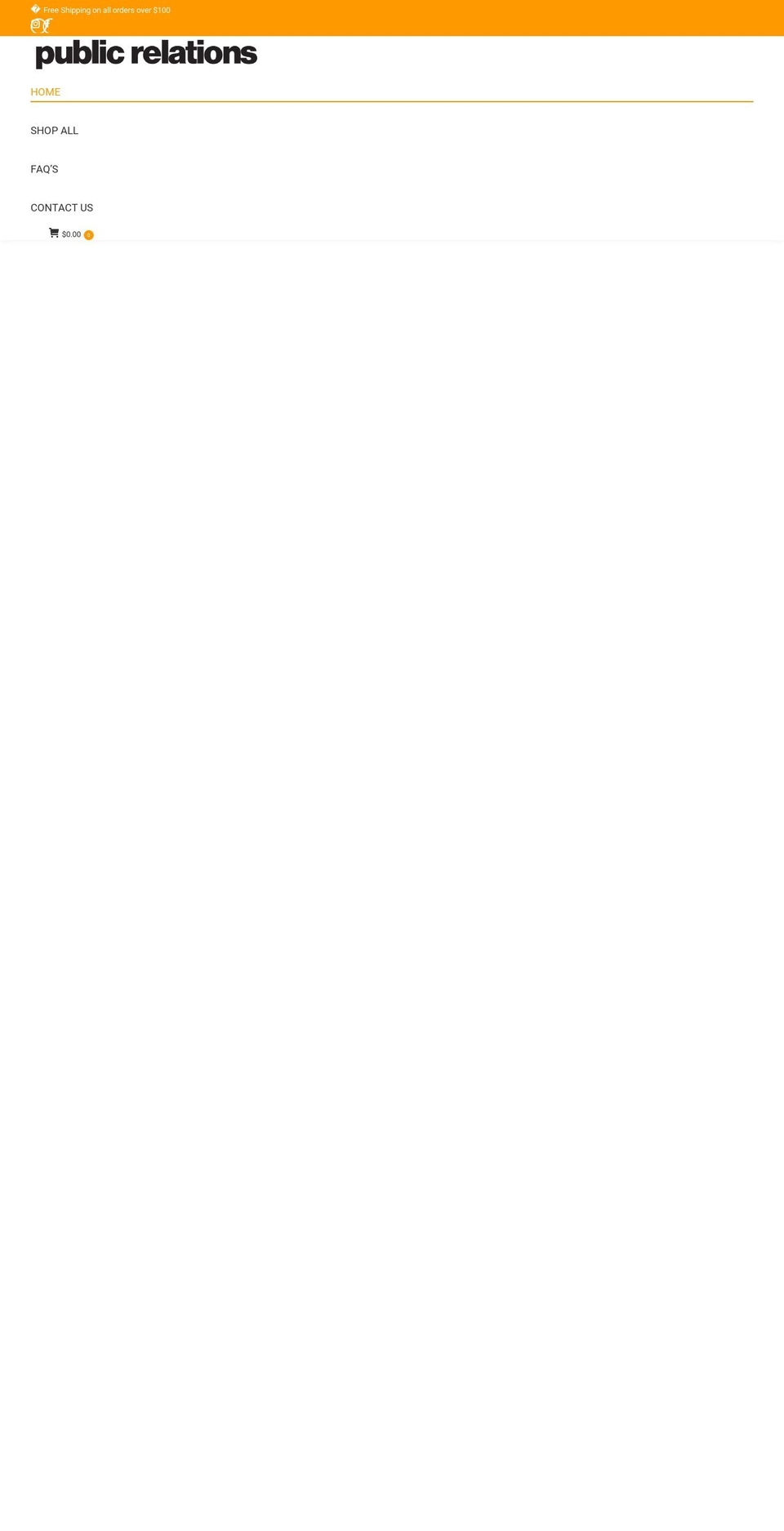 shoppublicrelations.com — Shopify storefront screenshot