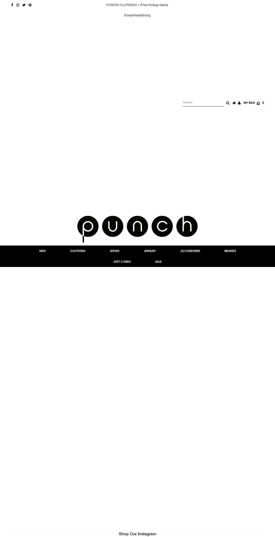 shoppunchclothing.com shopify website screenshot