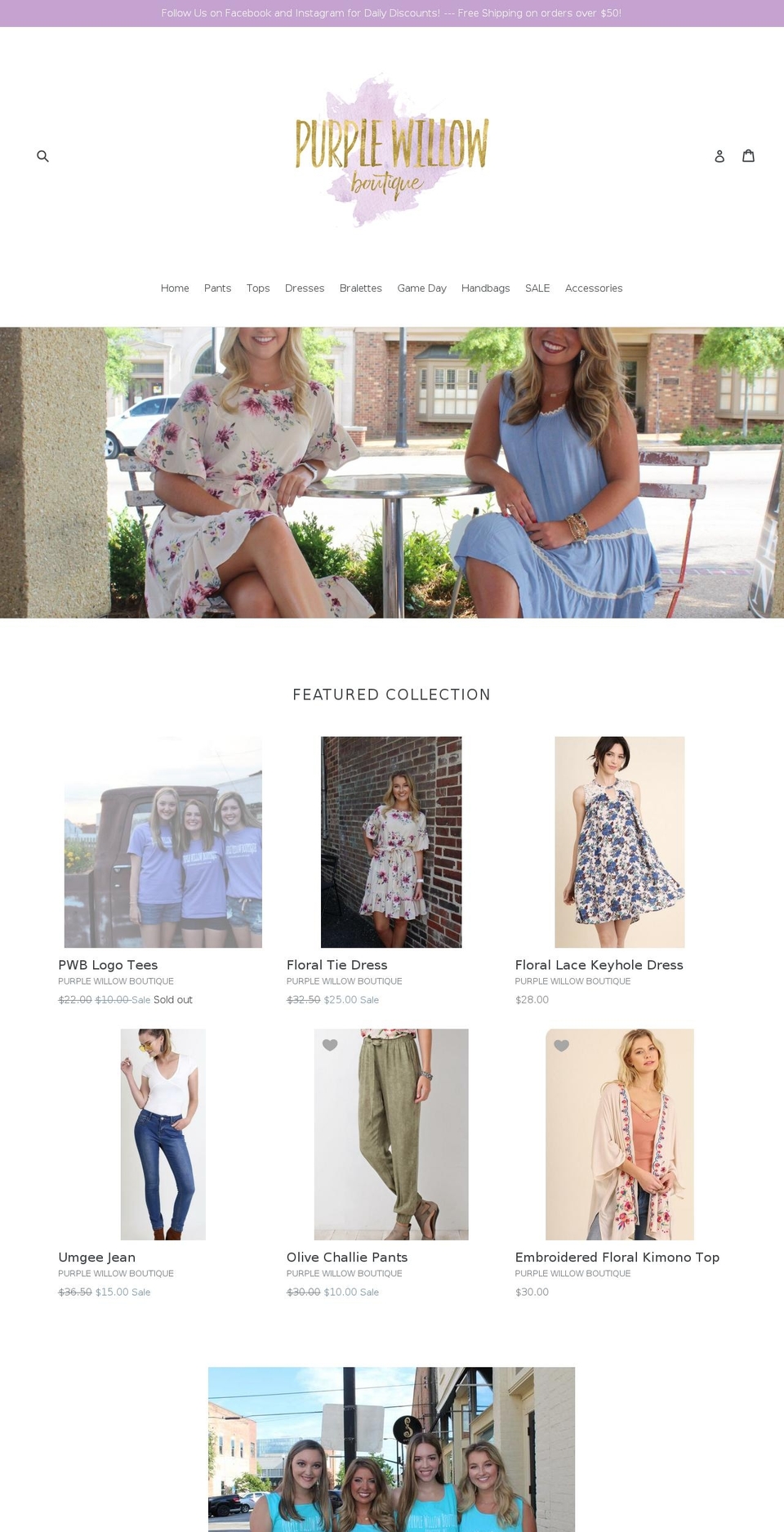 shoppurplewillow.com — Shopify storefront screenshot
