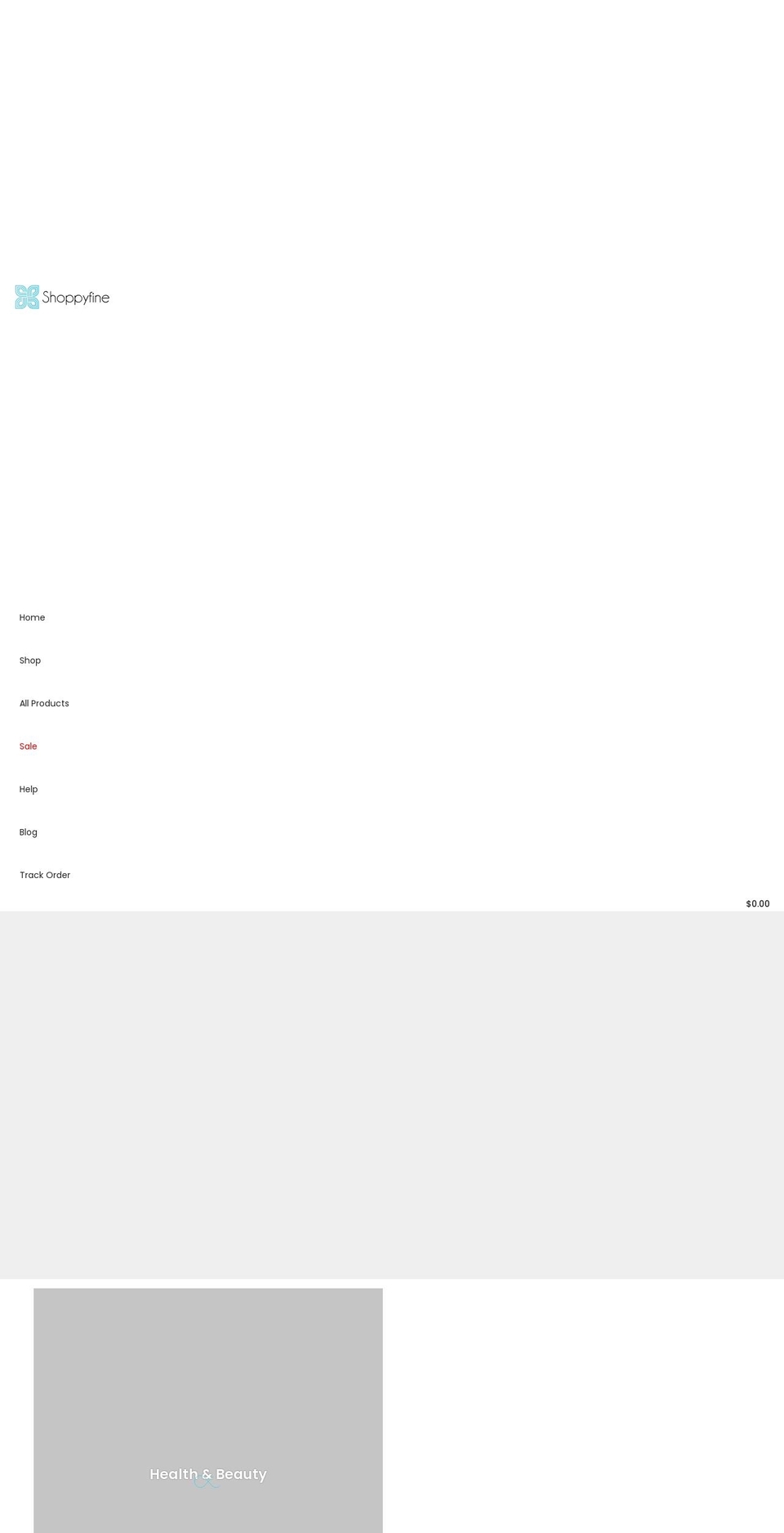 shoppyfine.com shopify website screenshot
